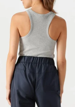 CO'COUTURE lichtgrijze top saharacc embroidery tank top lichtgrijs Online