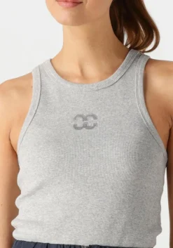 CO'COUTURE lichtgrijze top saharacc embroidery tank top lichtgrijs Online