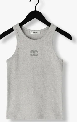 CO'COUTURE lichtgrijze top saharacc embroidery tank top lichtgrijs Online