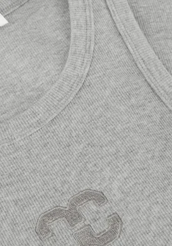 CO'COUTURE lichtgrijze top saharacc embroidery tank top lichtgrijs Online