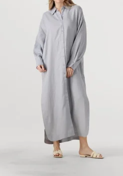 DRYKORN lichtgrijze maxi jurk dravena lichtgrijs Clearance