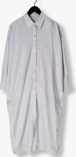 DRYKORN lichtgrijze maxi jurk dravena lichtgrijs Clearance