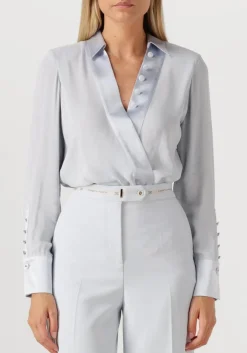 ELISABETTA FRANCHI lichtgrijze blouses body shirt lichtgrijs Clearance