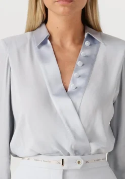 ELISABETTA FRANCHI lichtgrijze blouses body shirt lichtgrijs Clearance