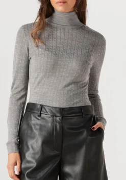 ELISABETTA FRANCHI lichtgrijze trui knitted sweater lichtgrijs New