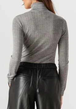 ELISABETTA FRANCHI lichtgrijze trui knitted sweater lichtgrijs New