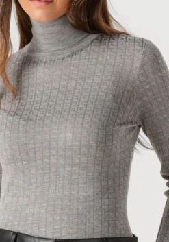 ELISABETTA FRANCHI lichtgrijze trui knitted sweater lichtgrijs New