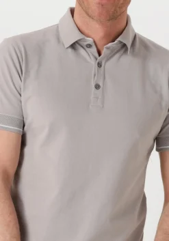 GENTI lichtgrijze polo polo 3 button ss j2001-1212 lichtgrijs Hot