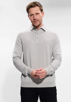 GRAN SASSO lichtgrijze polo polo l slv lichtgrijs Clearance