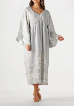 GREEK ARCHAIC KORI lichtgrijze maxi jurk 430582 lichtgrijs Hot