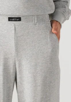 HAUTE L'AMITIÉ lichtgrijze haute l'amitié wijde broek mini curve loose tall pant lichtgrijs Sale