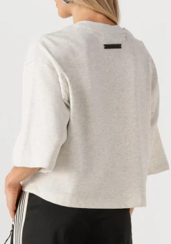 HAUTE L'AMITIÉ lichtgrijze haute l'amitié top hlt ss logo sweat lichtgrijs Online