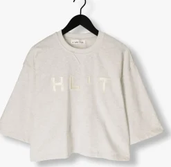 HAUTE L'AMITIÉ lichtgrijze haute l'amitié top hlt ss logo sweat lichtgrijs Online