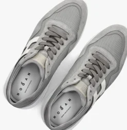 HOGAN lichtgrijze lage sneakers interactive3 allacciato pelle lichtgrijs New