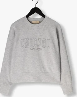 MOS MOSH lichtgrijze sweater mmrenzi o-ls sweatshirt lichtgrijs Best