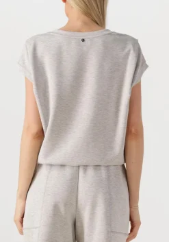 MOS MOSH lichtgrijze t-shirt nadi lichtgrijs