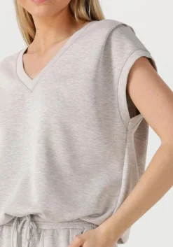 MOS MOSH lichtgrijze t-shirt nadi lichtgrijs