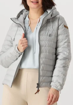 MOSCOW lichtgrijze gewatteerde jas 10-08-adriana-1 lichtgrijs Discount