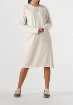 PENN & INK lichtgrijze midi jurk dress print lichtgrijs Clearance