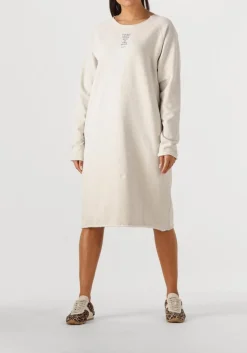 PENN & INK lichtgrijze midi jurk dress print lichtgrijs Clearance