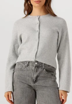 PENN & INK lichtgrijze vest cardigan w25b345 lichtgrijs Discount