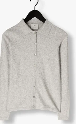 RESORT FINEST lichtgrijze vest polo short cardigan lichtgrijs Online