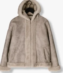 STUDIO AR lichtgrijze faux fur jas ruby lichtgrijs Online