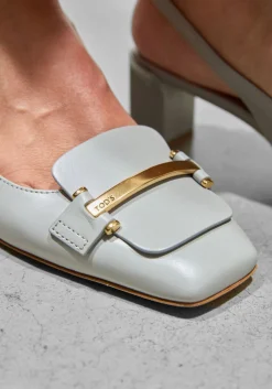 TOD'S lichtgrijze pumps barretta attacchi lichtgrijs New