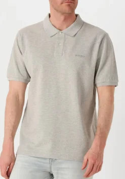 WOOLRICH lichtgrijze polo classic american polo lichtgrijs Best