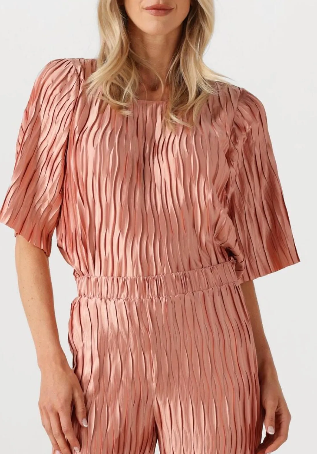 DANTE6 blouses lelia plisse top lichtroze Sale