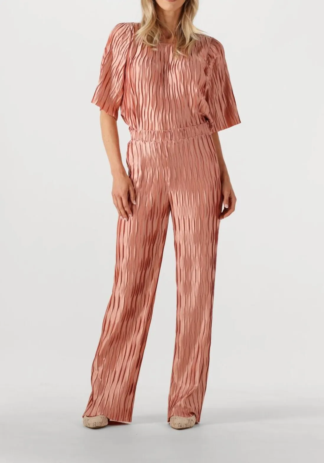 DANTE6 blouses lelia plisse top lichtroze Sale