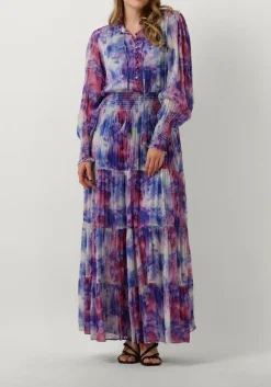 JANICE maxi jurk walter print lila