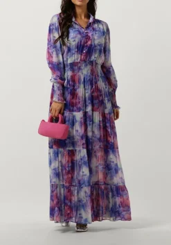JANICE maxi jurk walter print lila