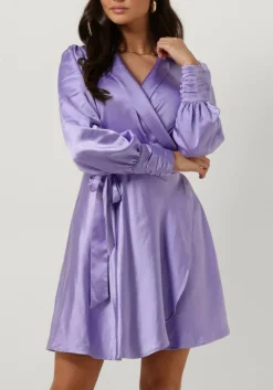NOTRE-V mini jurk nv-doris satin dress lila Online