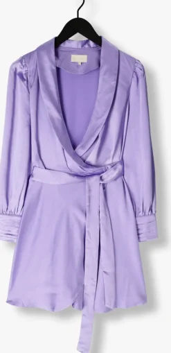NOTRE-V mini jurk nv-doris satin dress lila Online