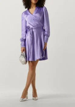 NOTRE-V mini jurk nv-doris satin dress lila Online
