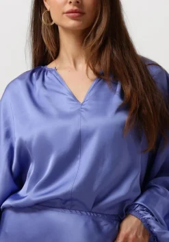 RESORT FINEST blouses satin balloon blouse lila