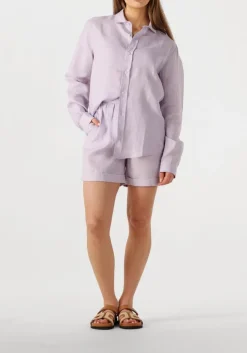 RESORT FINEST blouses shirt 100% linen lila New