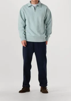 FORÉT forét trui hook half zip mint
