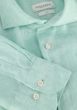 PROFUOMO casual overhemd shirt x-cutaway sc linnen mint Best