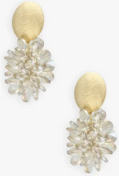 LOTT. GIOIELLI oorbellen thick oval crystal sequins multi