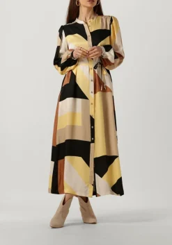 SUMMUM midi jurk dress graphic lines multi Sale