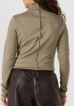 AIMEE THE LABEL top hiske olijf Online