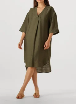 CO'COUTURE midi jurk caryncc pleat tunic dress olijf Clearance
