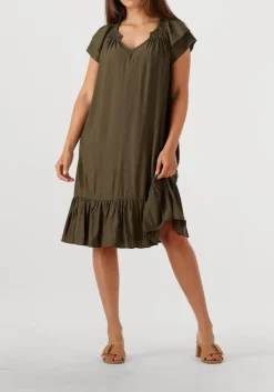 CO'COUTURE mini jurk sunrise cropped dress olijf Clearance