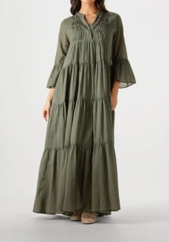 DEVOTION maxi jurk ocean olijf