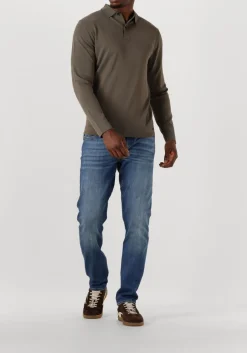 GENTI trui polo ls olijf