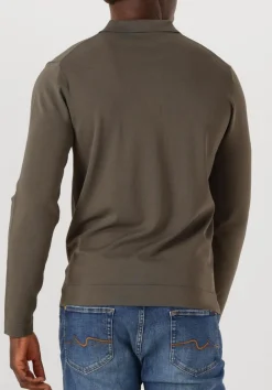 GENTI trui polo ls olijf