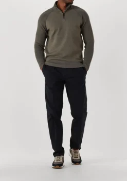 GENTI trui turtle zip olijf Sale