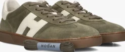 HOGAN lage sneakers cool allacciato h olijf New
